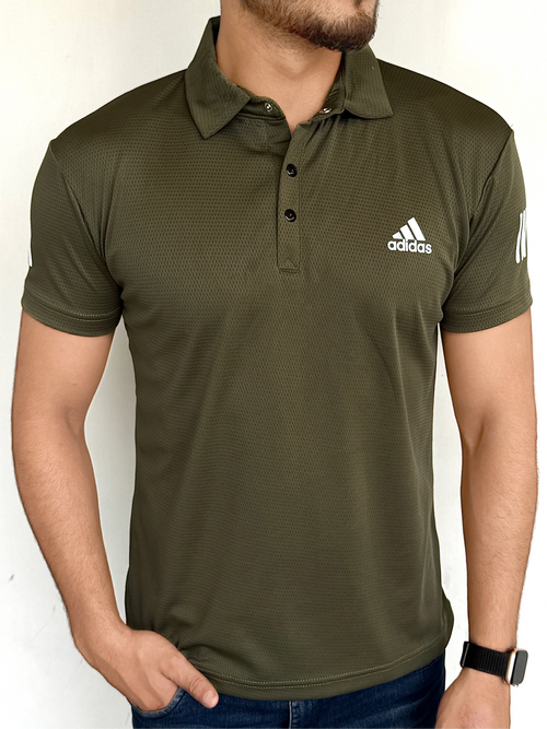 MESH IMPORTED LYCRA SHIRT-OLIVE