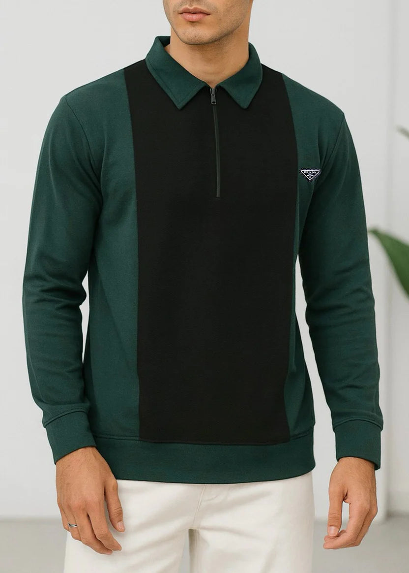 GREEN STRIDE CONTRAST POLO-LF