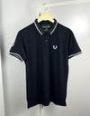 PREMIER COTTON POLO'S SHIRT WITH QUICK DRYING-BLACK
