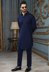 Signature Blended Stitched Suit-Navy