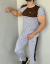 0011 FUSION FLUX TRACKSUIT Unique cotton style - grey