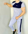 0012 MOTION MATRIX TRACKSUIT COTTON FABRIC WITH SOFT MATERIAL - GREY