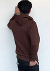 0.02 COMFORTABLE CLASSIC FLEECE HOODIE-BROWN