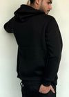 0.02 COMFORTABLE CLASSIC FLEECE HOODIE-BLACK