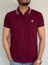 LUXURY COTTON HALF SLEEVES POLO-MAROON