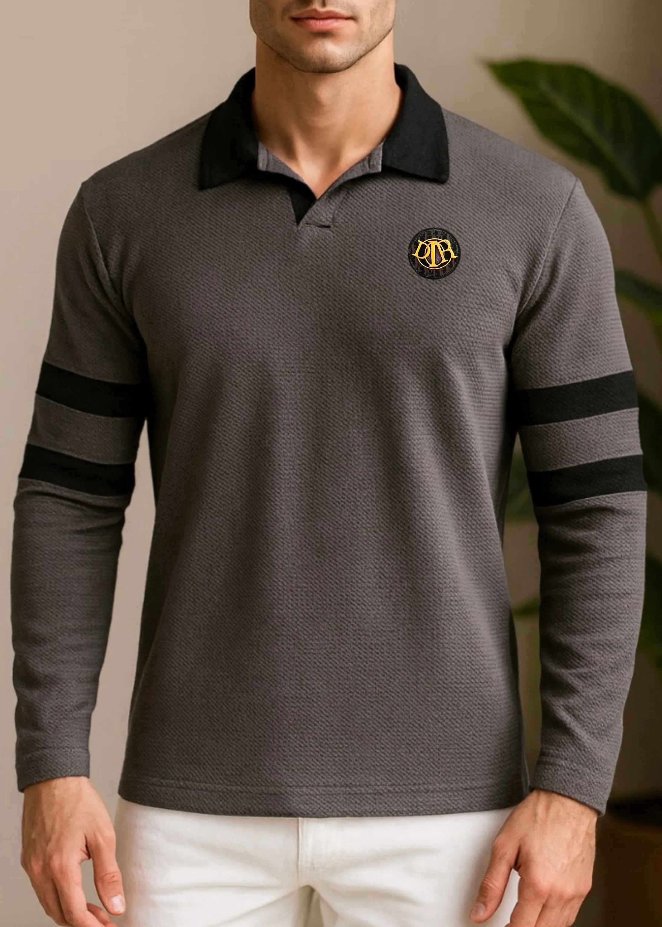 MODERN ELITE FULL-SLEEVE'S POLO-GRAY