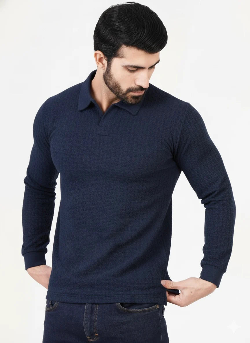 FOXI TEXTURED ELITE POLO-NAVY