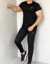 002 Flex Fit cotton Uniquely designed tracksuit - black