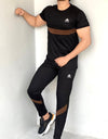 001 FLEXI MOTION COTTON TRACKSUIT - BLACK