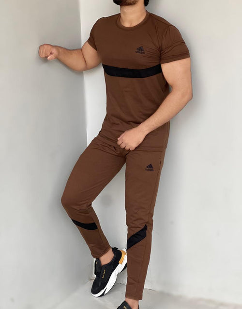 006 Perform Flex Tracksuit coolest cotton tracksuit - brown