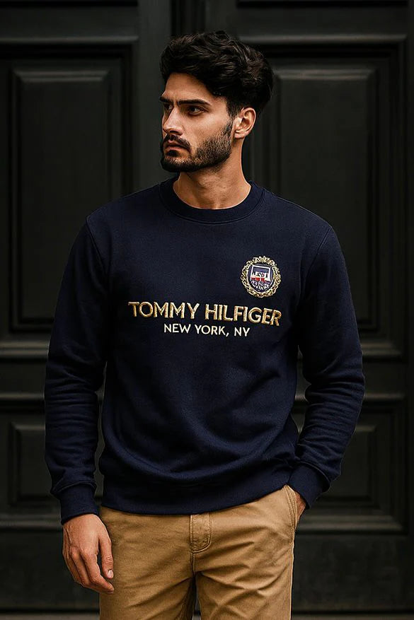 SOFT COTTON FLEECE SWEATSHIRT'S-BLUE