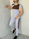 0011 FUSION FLUX TRACKSUIT Unique cotton style - grey